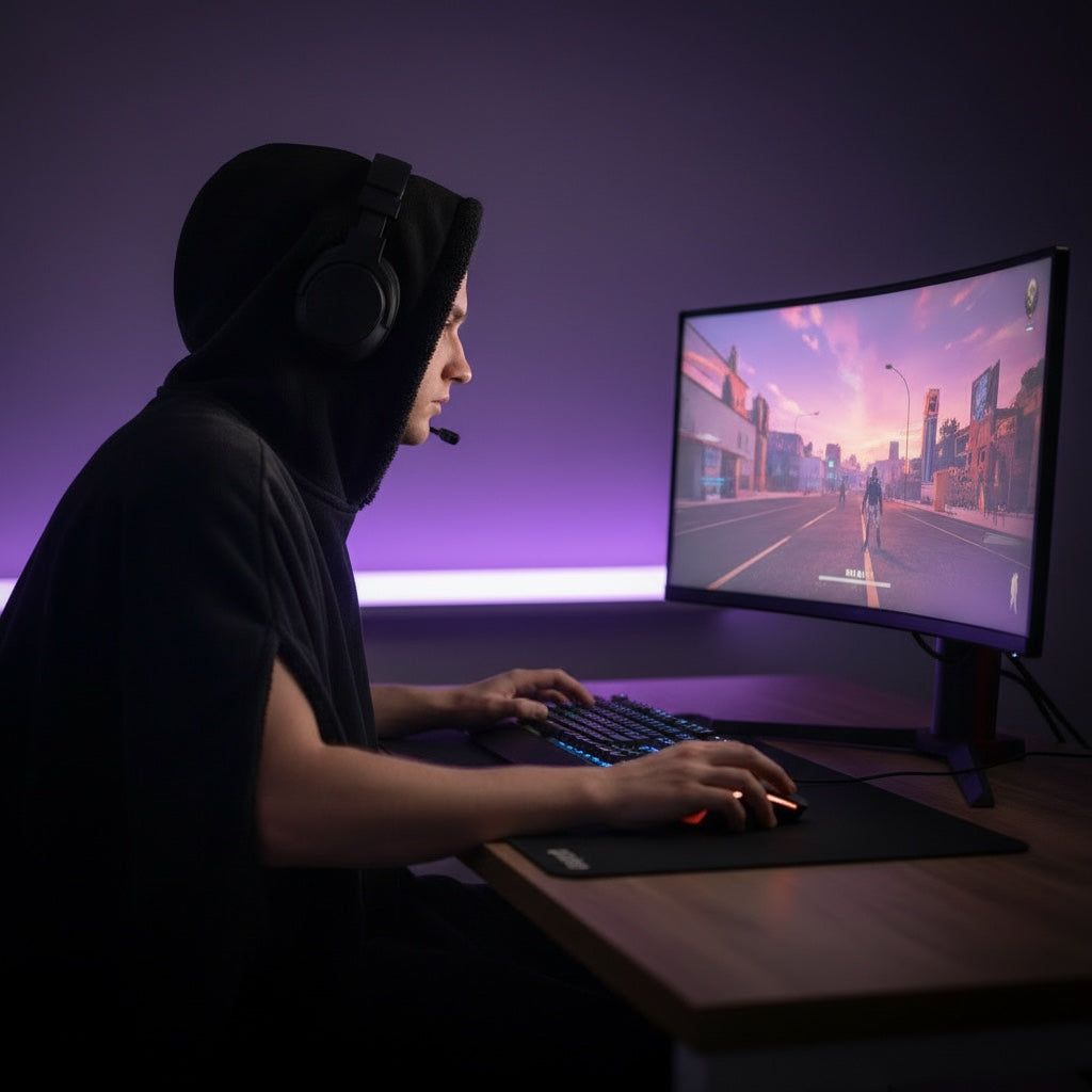 Legends Eden Hoodie lifestyle - late night at the desk