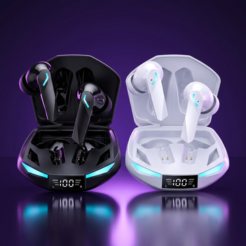 Pocket Era Clutch Buds in Shadow Black and Ice White