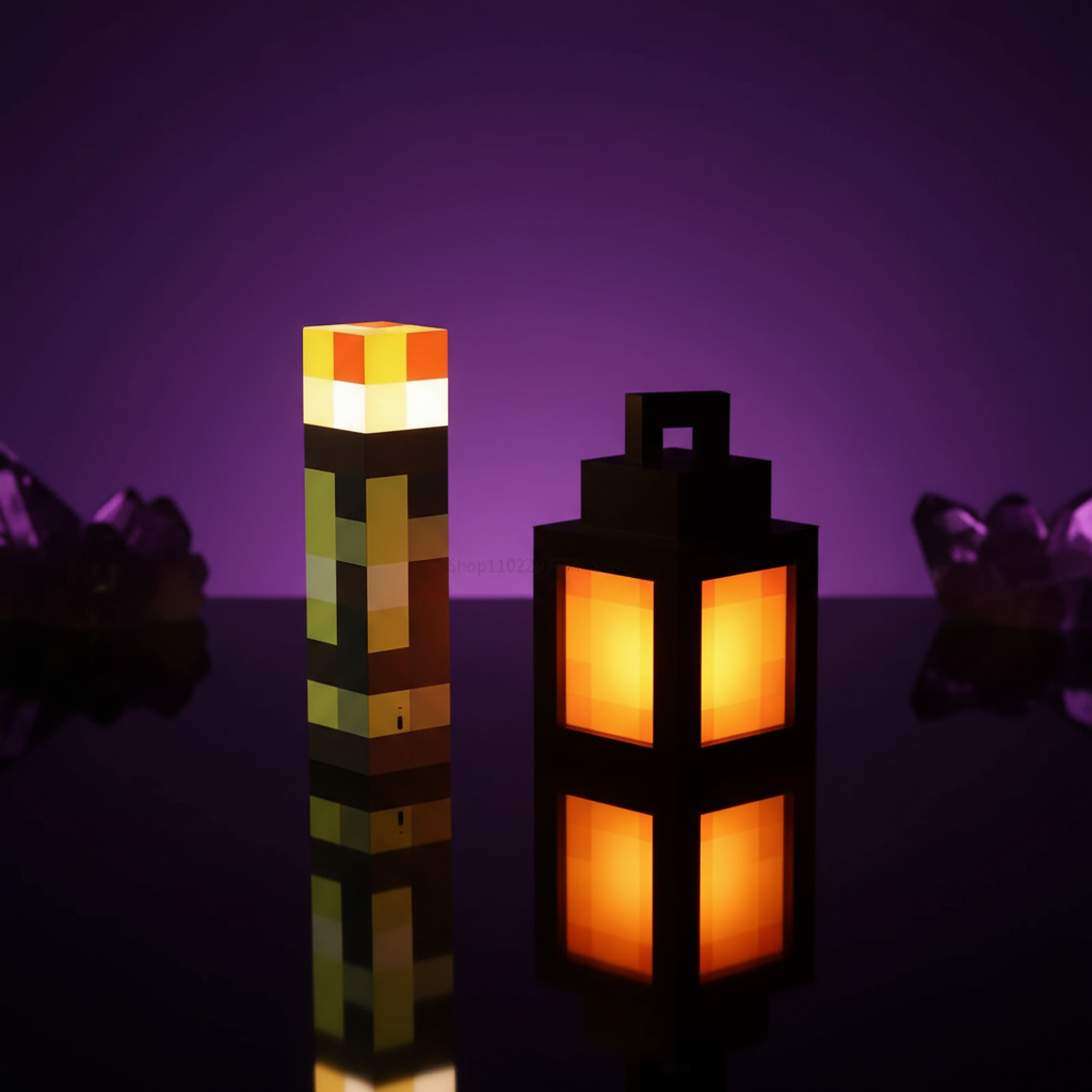 Pocket Era Overworld Lamp Torch and Lantern Duo side by side