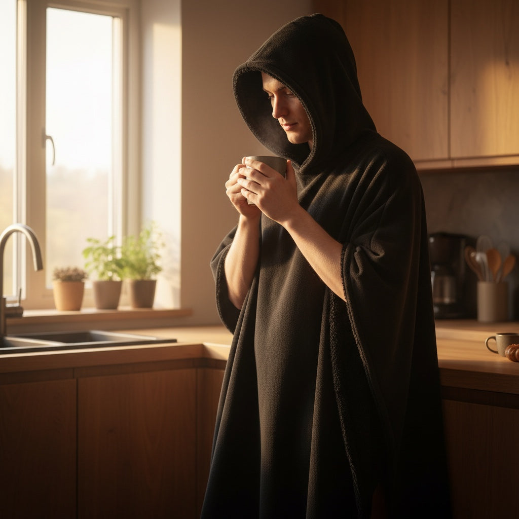 Legends Eden Hoodie lifestyle - slow morning at the counter