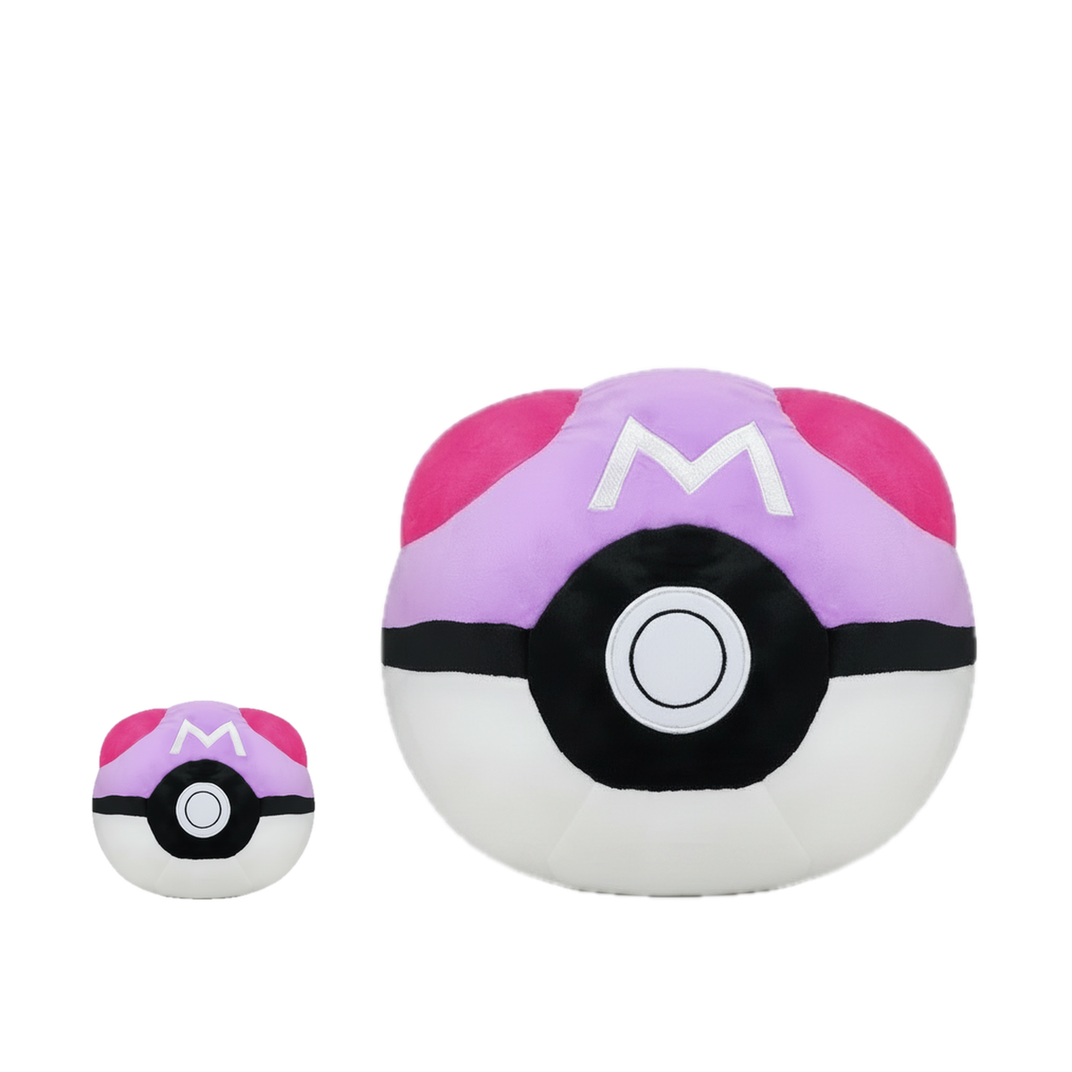 Master Ball cushion, Small 12 cm and Large 32 cm side by side