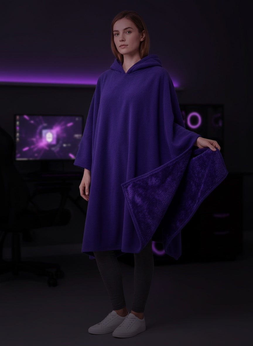 Legends Eden Hoodie in Mystic Purple, full length with the plush lining shown