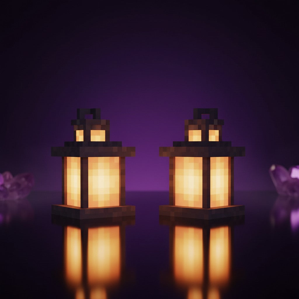 Pocket Era Overworld Lamp two Lanterns side by side