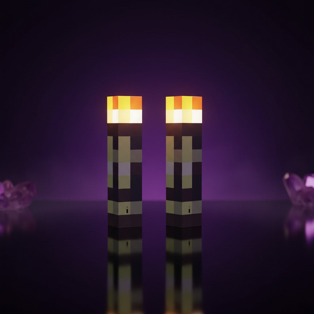 Pocket Era Overworld Lamp two Torches side by side
