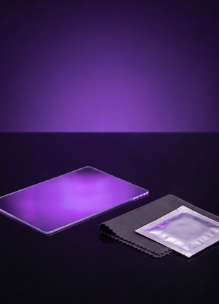 R36H Pro tempered glass screen protector with cleaning cloth and wipe