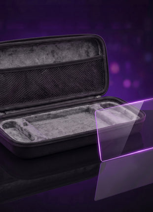 R36H Ultra Protection Kit: larger hard shell travel case with a tempered glass screen protector