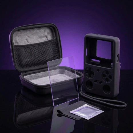 R36 Pro 2 Protection Kit: silicone daily case, hard shell travel case and tempered glass screen protector